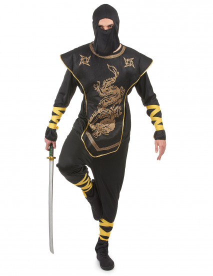 Disfraz dorado de ninja para hombre 1