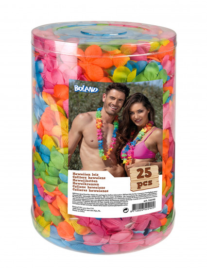 Caja de 25 collares hawaianos 1