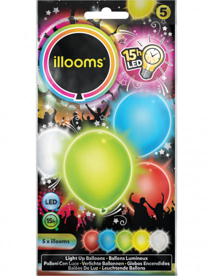 5 Globos LED multicolores Illoms™ 2
