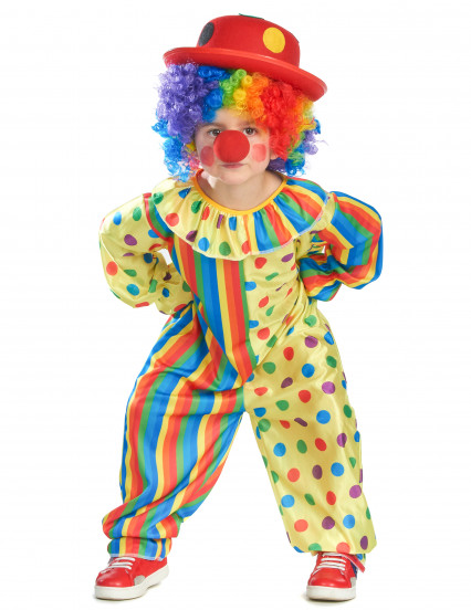 Disfraz payaso niño multicolor 3