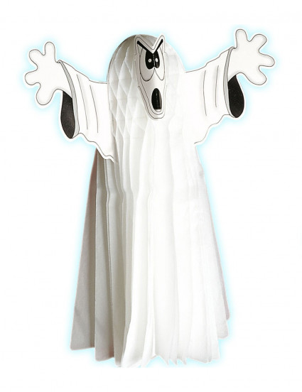 Decoración fantasma fluorescente 55 cm Halloween 1