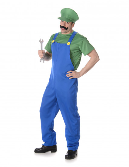 Disfraz de fontanero verde para hombre 4