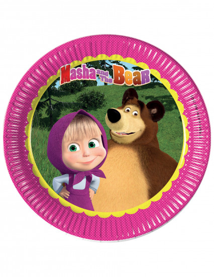 8 Platos Masha y el oso™ 23 cm 1