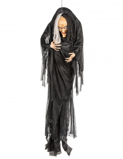 Decoración para colgar brujo negro y blanco 140 cm Halloween 1