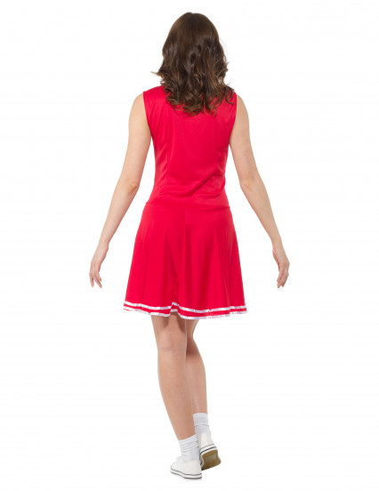 Disfraz de animadora color rojo Cheers mujer 3