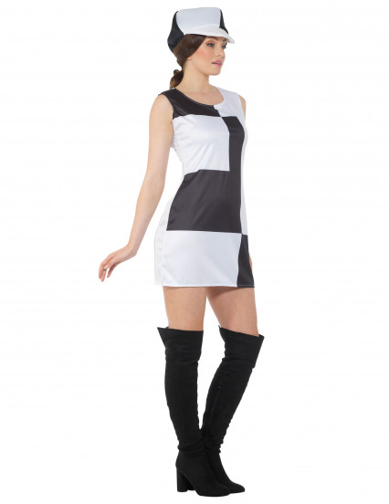Disfraz disco bicolor mujer 3
