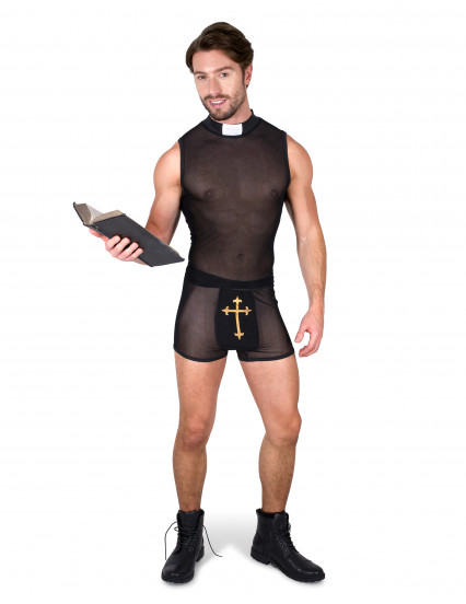 Disfraz de cura pecador hombre 1