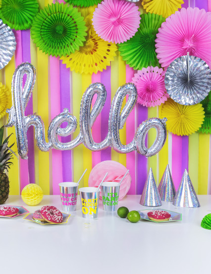 20 Sombreros de fiesta colores holográficos 5