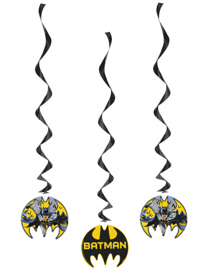 3 Decoraciones espiral para colgar Batman™ 1