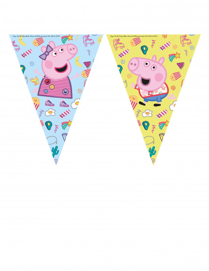 Guirlanda 9 banderines Peppa Pig™ 1