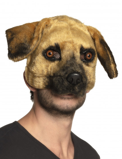 Máscara de perro de peluche adulto 1