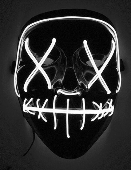 Máscara LED luz blanca adulto 1
