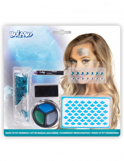 Kit de maquillaje sirena azul - Adulto Kit de maquillaje sirena azul - Adulto