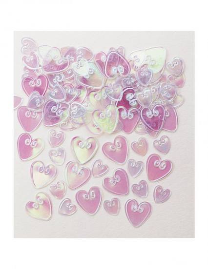 Confetis de mesa corazones brillantes 14 g 2