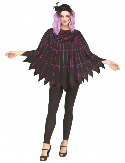 Poncho telaraña violeta mujer 1