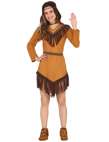 Disfraz de india color marron - adolescente 1