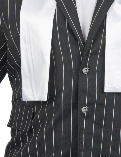 Disfraz negro de gángster en talla grande para hombre 9