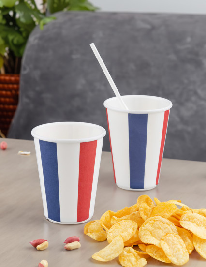 8 tazas tricolor azul blanco rojo 2