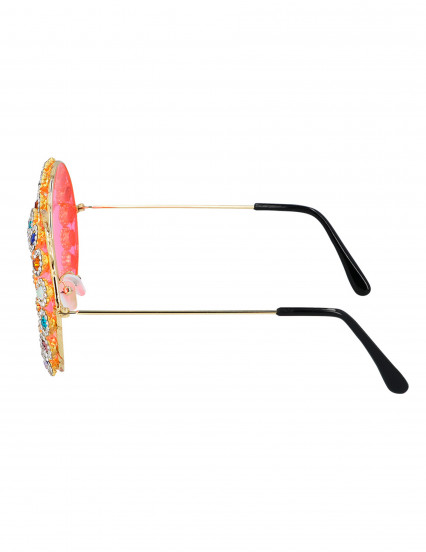 Gafas redondas con strass para adultos	 4