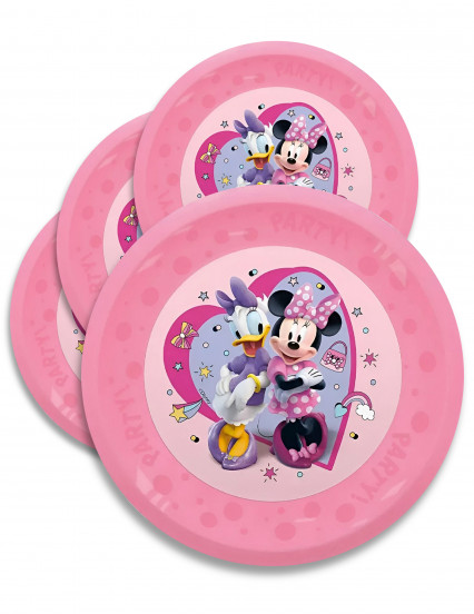 4 platos reutilizables Minnie™ de 21 cm 1