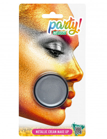 Maquillaje metálico plateado 1